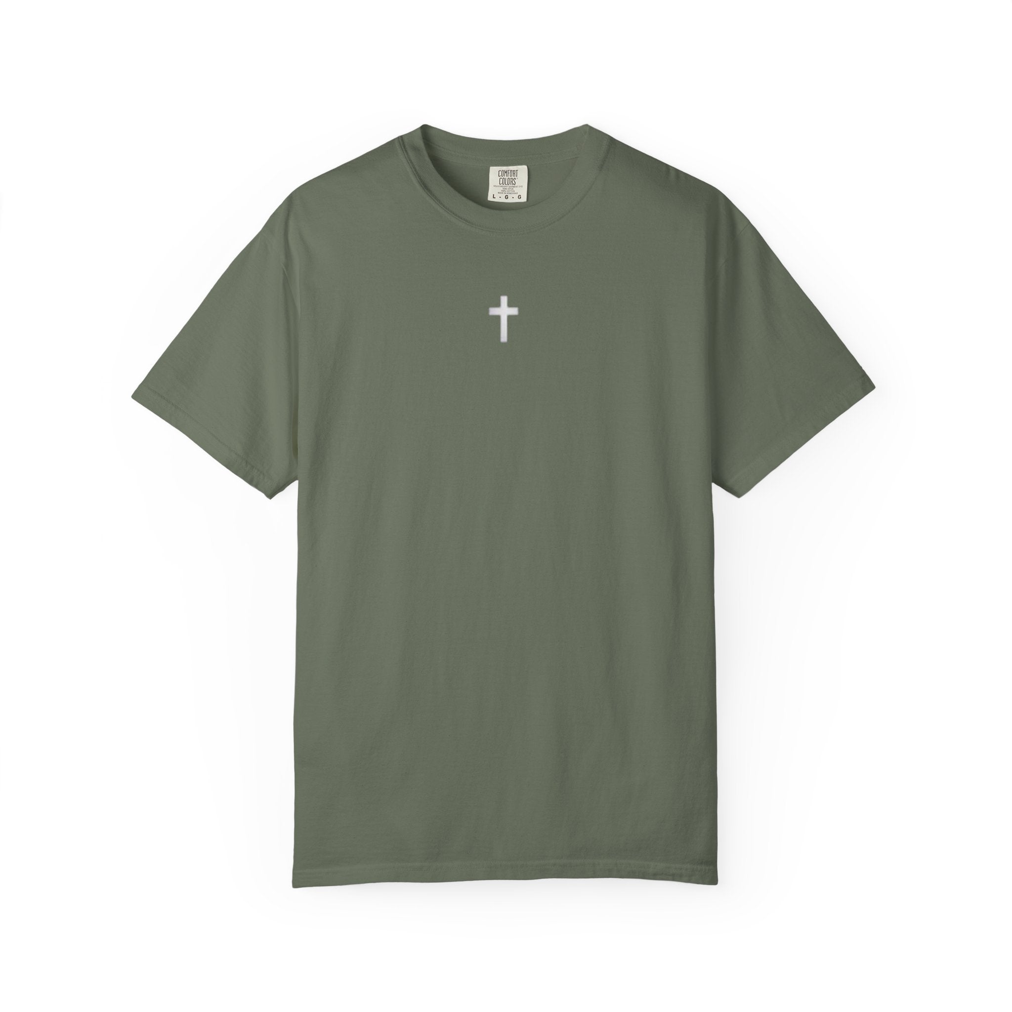 Jesus Saves T-Shirt — Minimal Cross Front & Bold "JESUS SAVES" Back Christian Tee