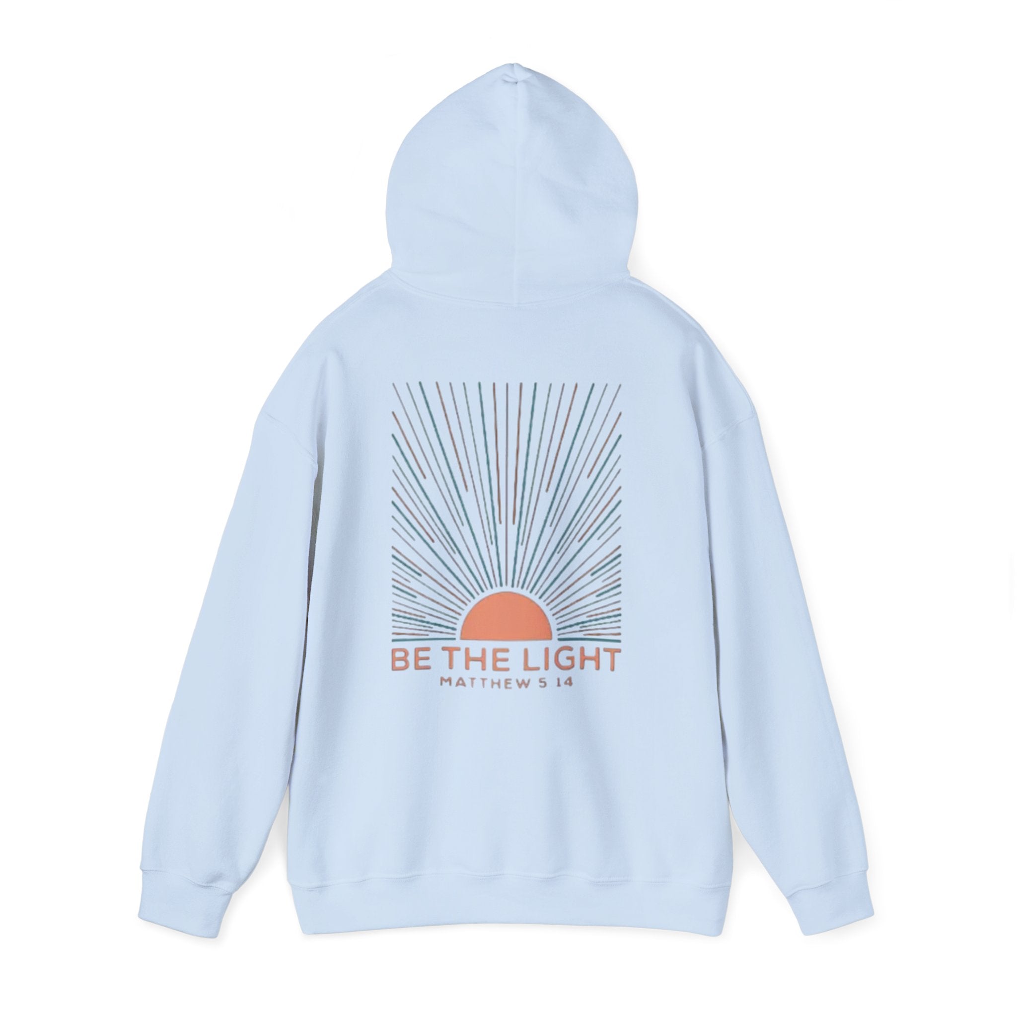 Be the Light Hoodie — Matthew 5:14 Inspirational Christian Sweatshirt