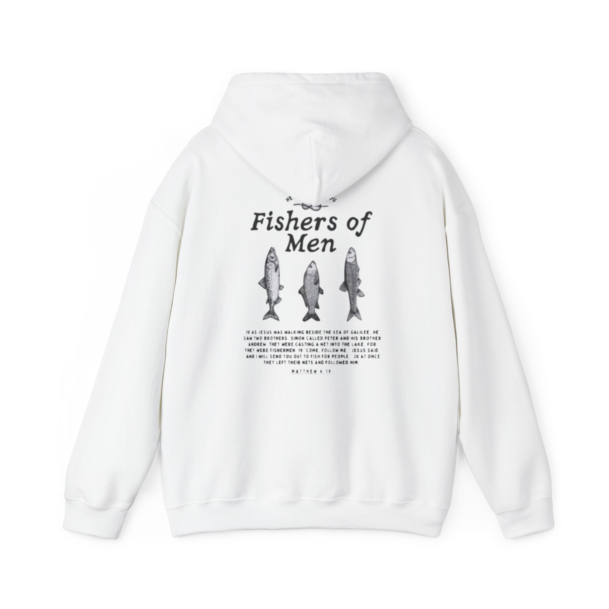 Fishers of Men Hoodie — Christian Fishing Verse Pullover