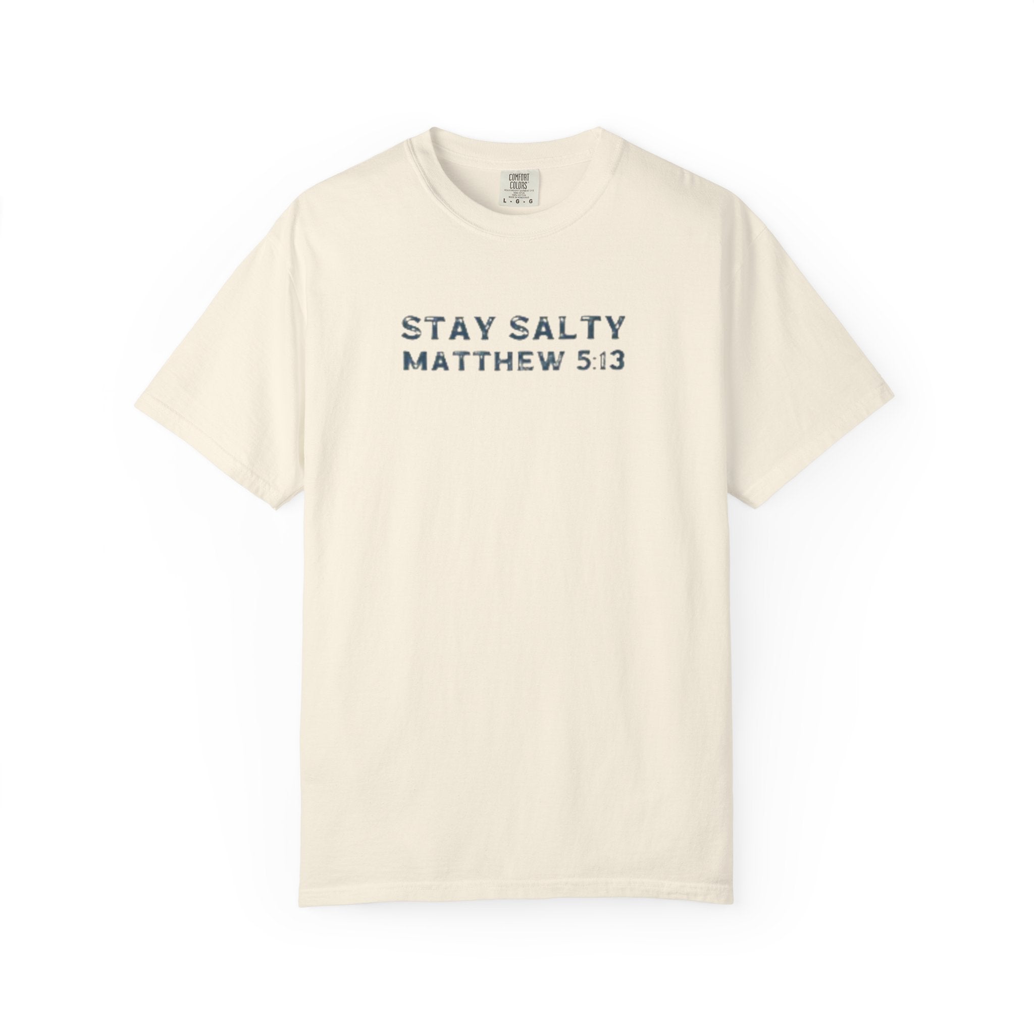 Stay Salty T-Shirt — Matthew 5:13 Christian Beach Tee with Wave Graphic