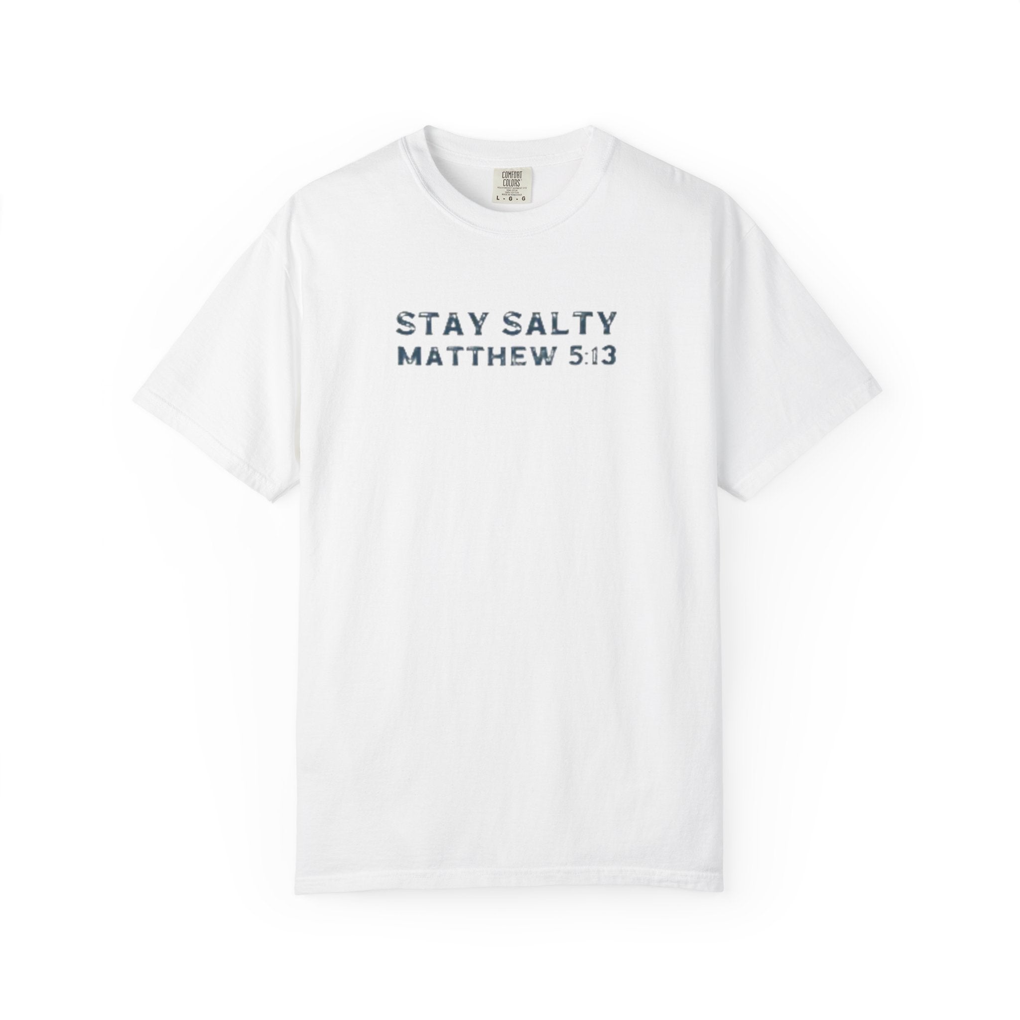 Stay Salty T-Shirt — Matthew 5:13 Christian Beach Tee with Wave Graphic