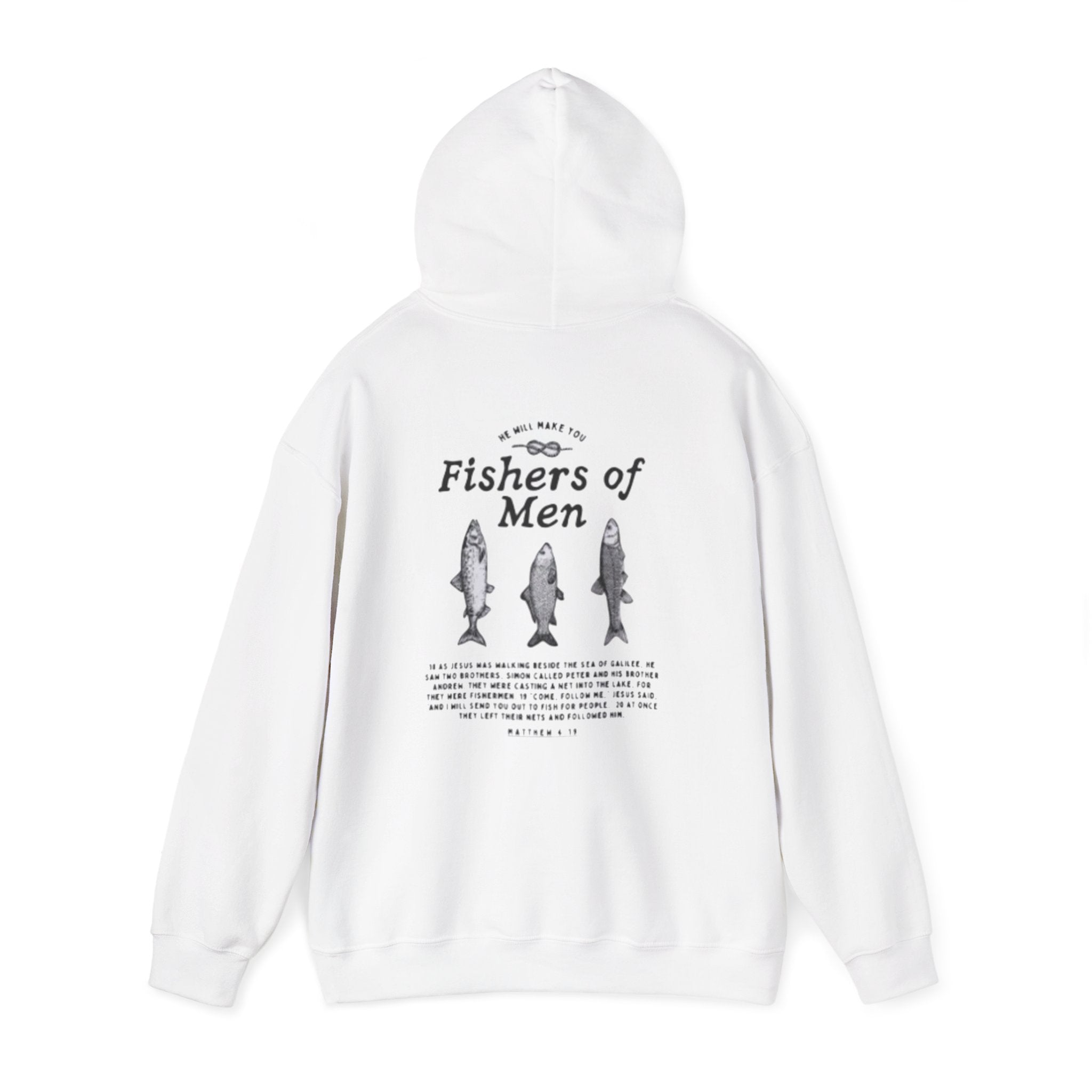 Fishers of Men Hoodie — Christian Fishing Verse Pullover