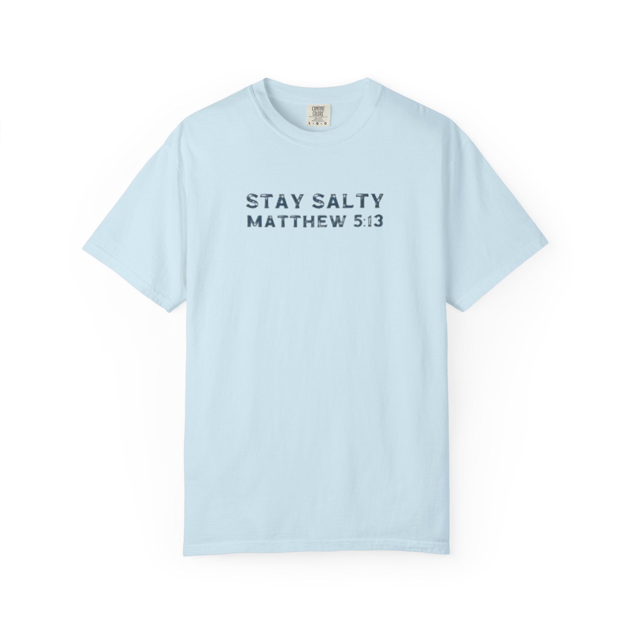 Stay Salty T-Shirt — Matthew 5:13 Christian Beach Tee with Wave Graphic