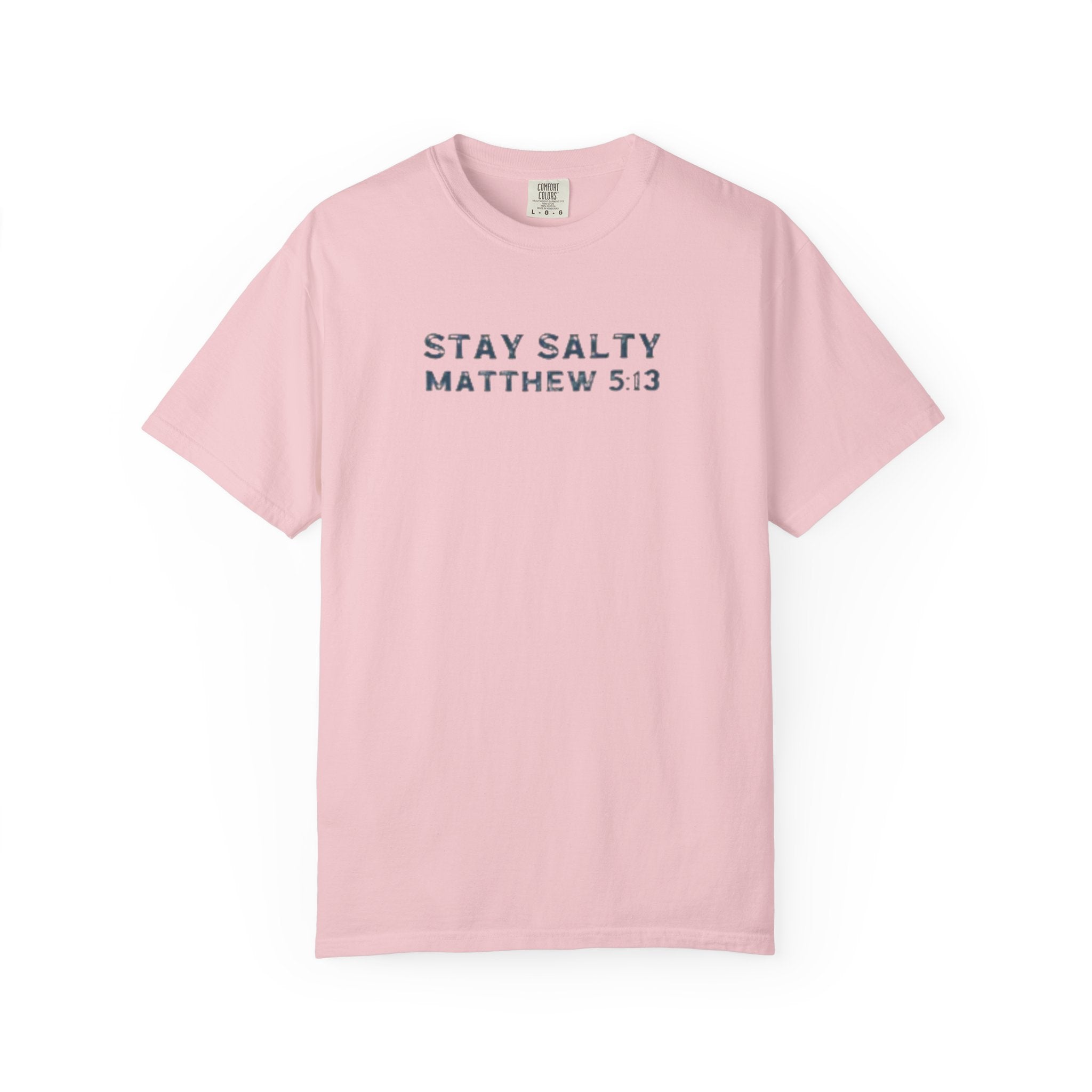 Stay Salty T-Shirt — Matthew 5:13 Christian Beach Tee with Wave Graphic