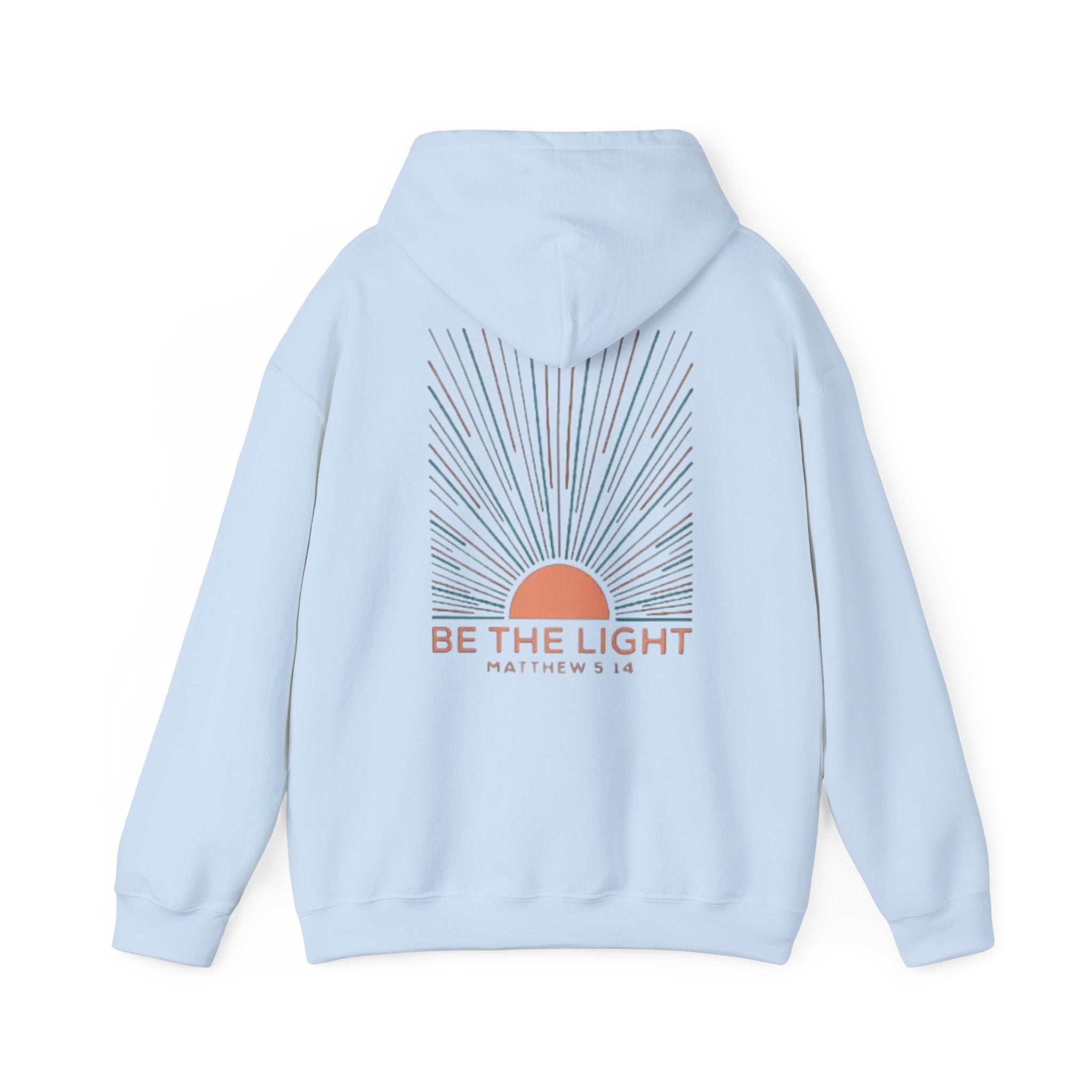 Be the Light Hoodie — Matthew 5:14 Inspirational Christian Sweatshirt