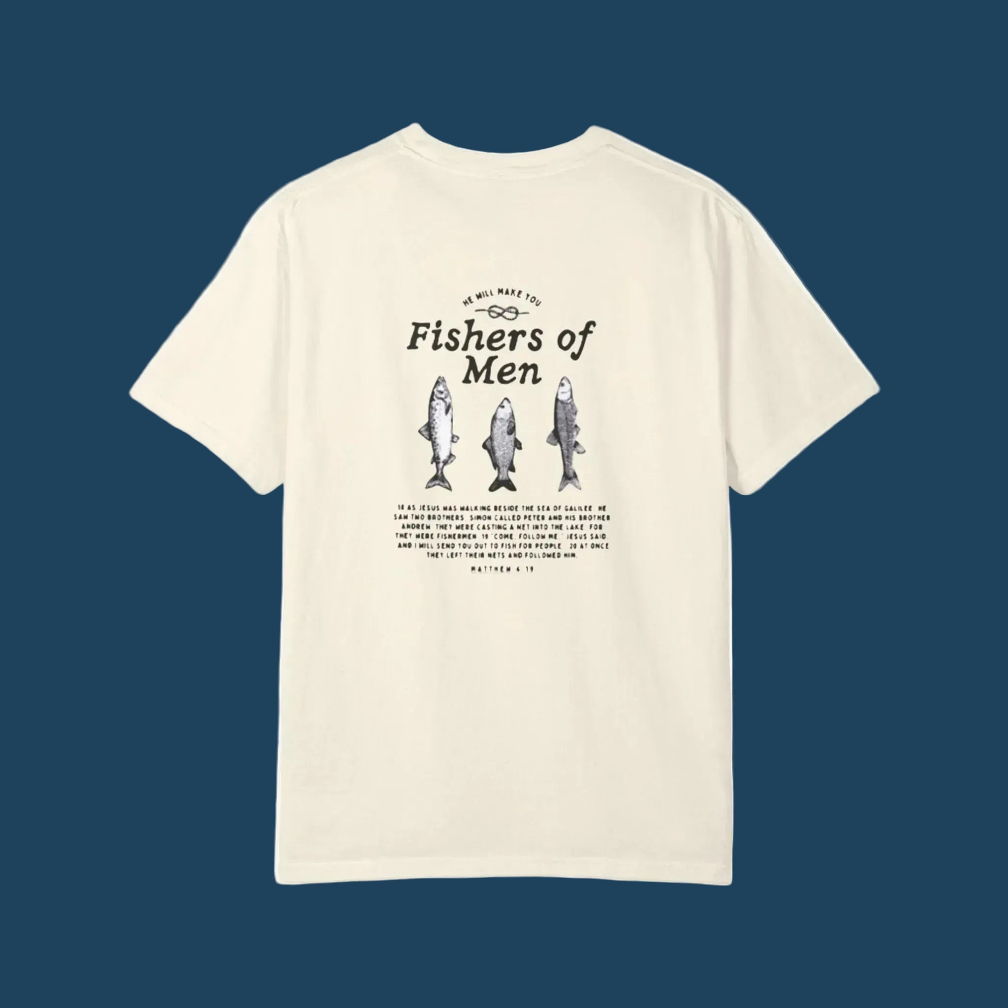 T-Shirt — 'Fishers of Men' Fishing Graphic Tee (Biblical Nautical Design)