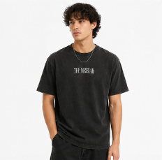 Messiah acid wash black Tee
