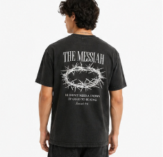 Messiah acid wash black Tee